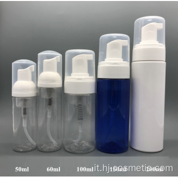 30ml 50ml 60ml 100ml 150ml 200ml plastica cosmetica schiuma pompa bottiglia schiuma dispensatore di sapone bottiglia (per Lash schiuma detergente)